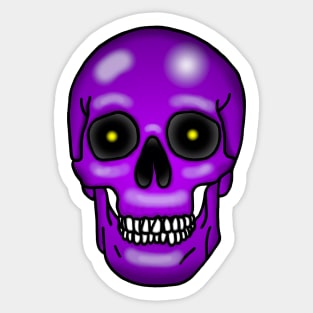 Skull, bruise purple, no background Sticker